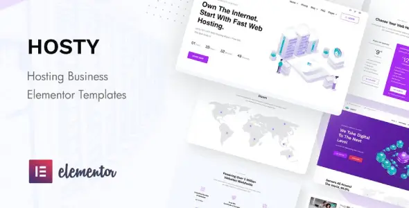 Hosty – Hosting Services Elementor Template Kit